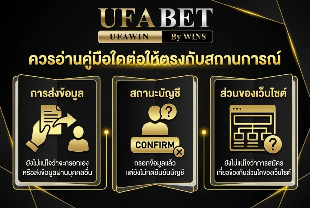 ควรอ่านคู่มือใดต่อให้ตรงกับสถานการณ์
